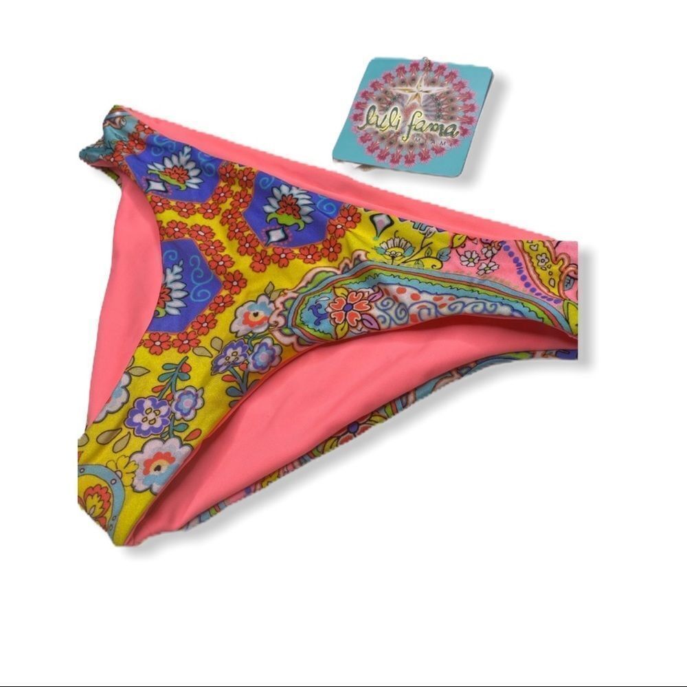 Luli Fama Siren Dance Reversible Bikini Bottom NWT
